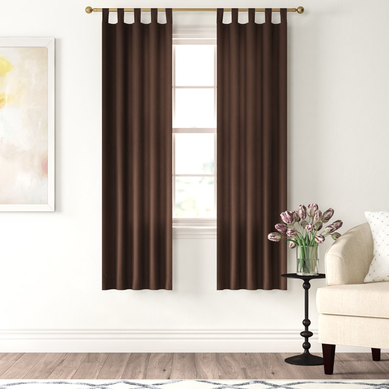 Wayfair basics Solid Blackout Thermal Tab Top Single Curtain Panel